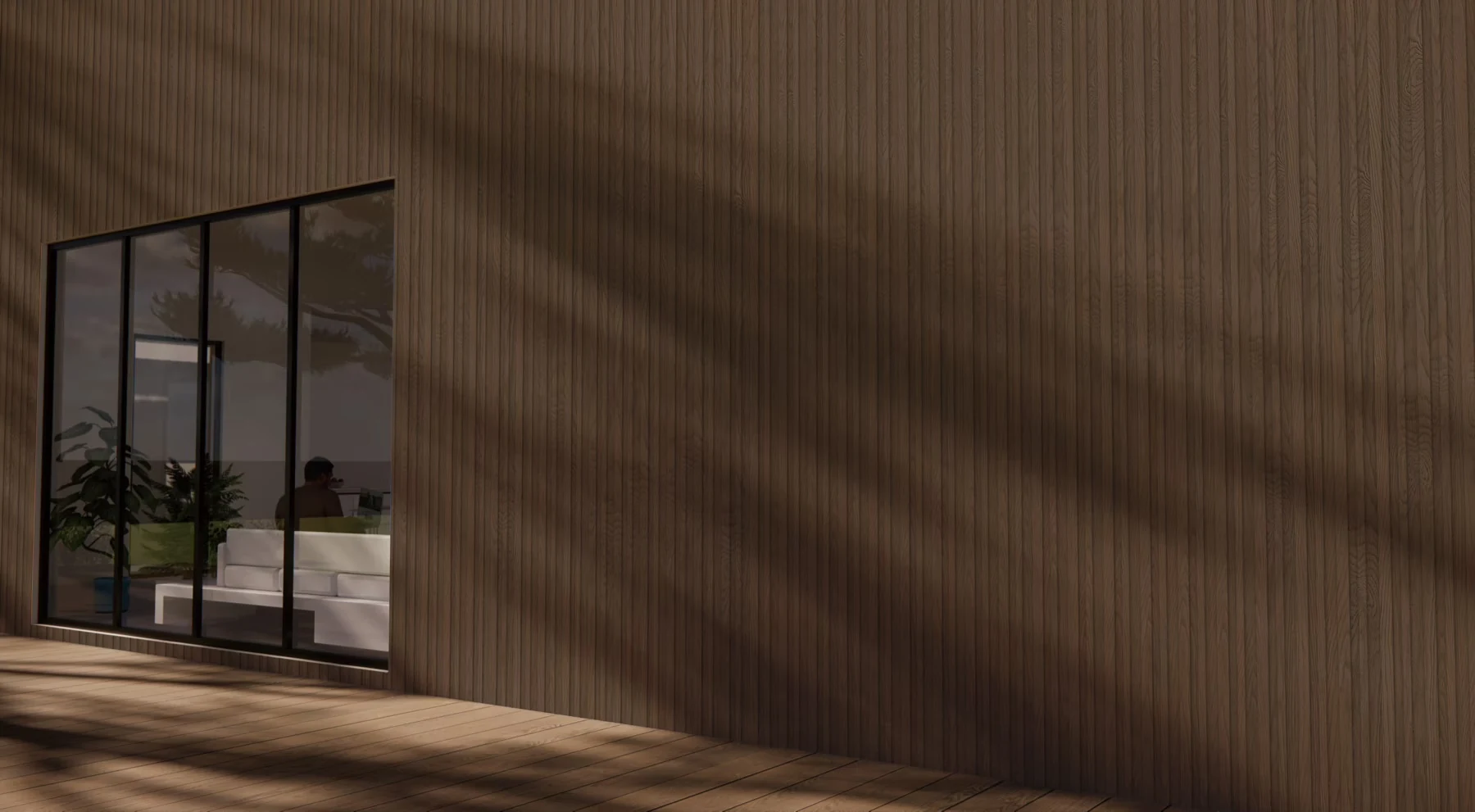 Regalboard vertical cladding with natural shadow definition